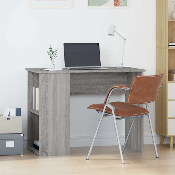 Bureau 100 x 55 x 75 cm sonoma gris bois d'ingénierie – vue d’ensemble