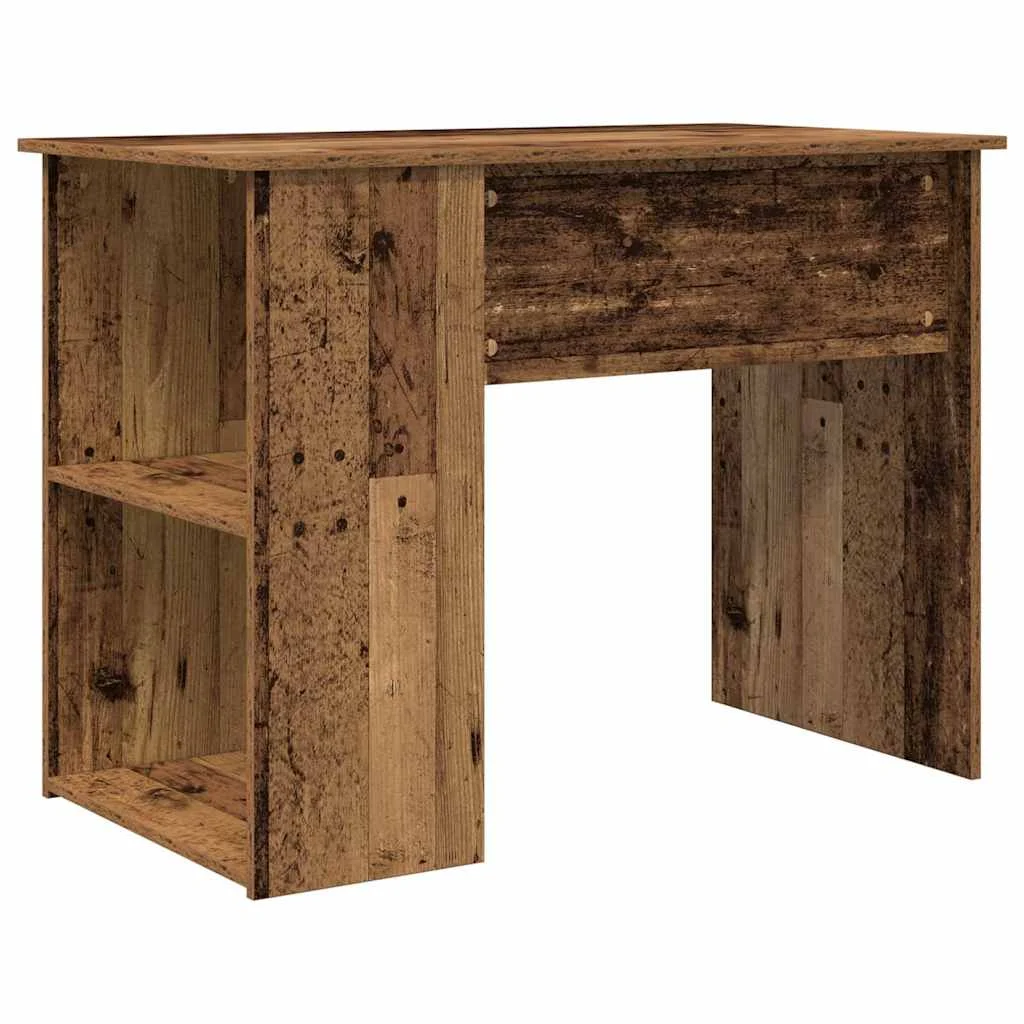 Bureau 100 x 55 x 75 cm vieux bois bois d'ingénierie – vue de dessus