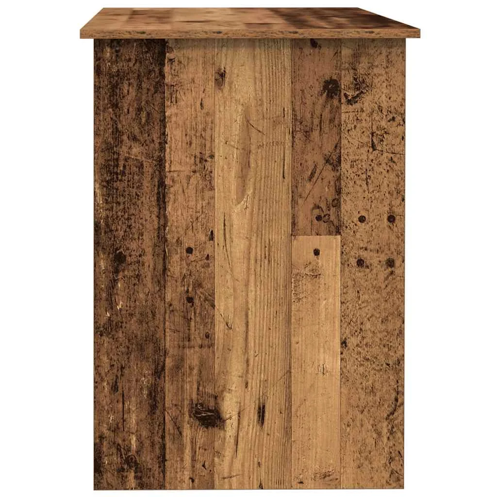 Bureau 100 x 55 x 75 cm vieux bois bois d'ingénierie – vue de dos