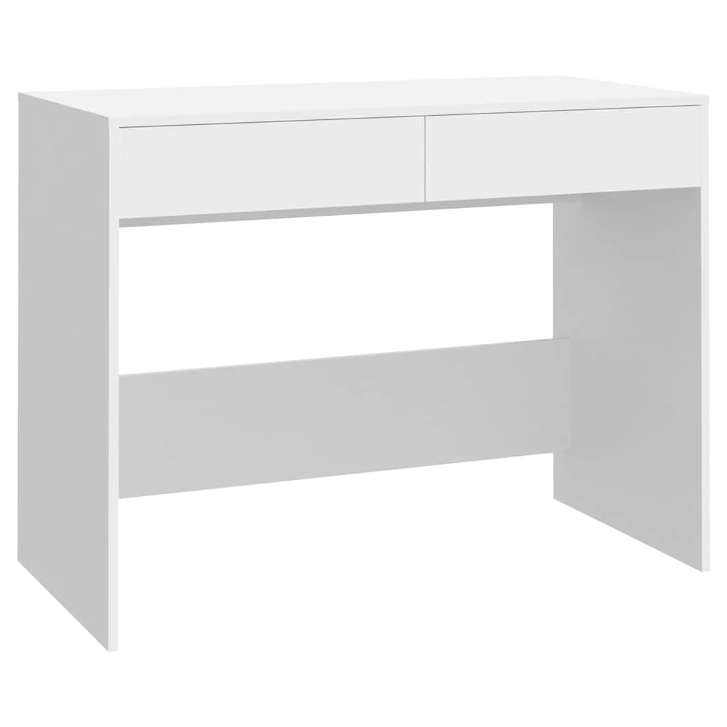 Bureau 101 x 50 x 76,5 cm blanc aggloméré – vue de côté