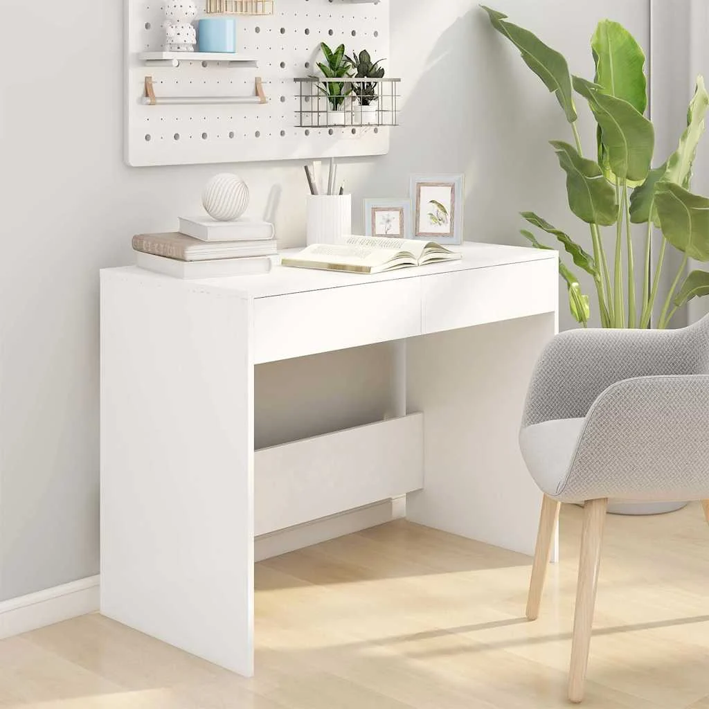 Bureau 101 x 50 x 76,5 cm blanc aggloméré – vue de détail
