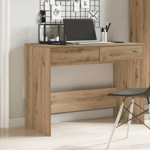 Bureau 101 x 50 x 76,5 cm chêne artisanal bois d'ingénierie – vue d’ensemble