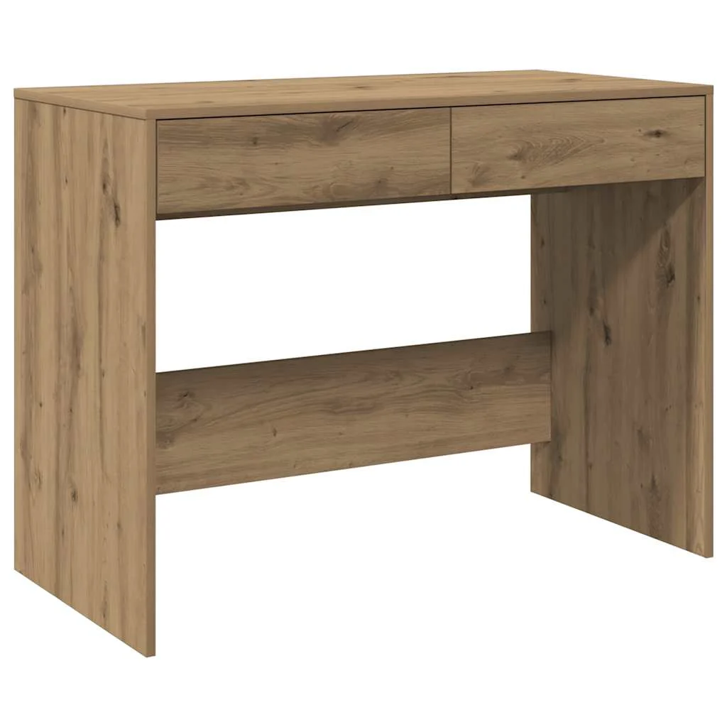 Bureau 101 x 50 x 76,5 cm chêne artisanal bois d'ingénierie – vue de côté