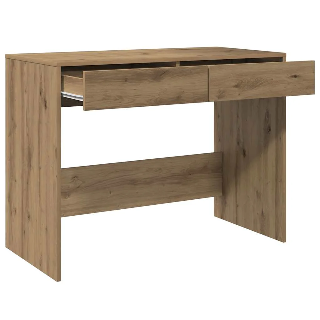 Bureau 101 x 50 x 76,5 cm chêne artisanal bois d'ingénierie – vue en situation