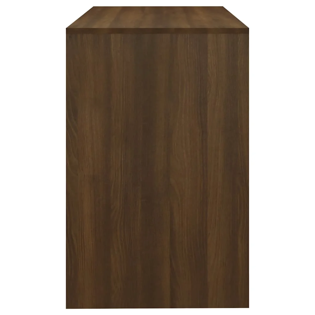 Bureau 101 x 50 x 76,5 cm chêne marron bois d'ingénierie – vue de dos