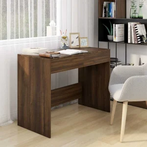 Bureau 101 x 50 x 76,5 cm chêne marron bois d'ingénierie – vue d’ensemble