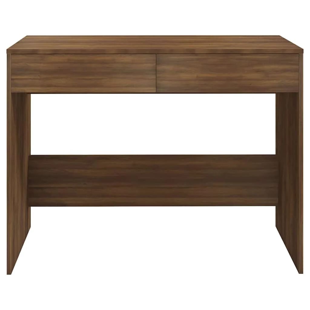 Bureau 101 x 50 x 76,5 cm chêne marron bois d'ingénierie – vue en situation