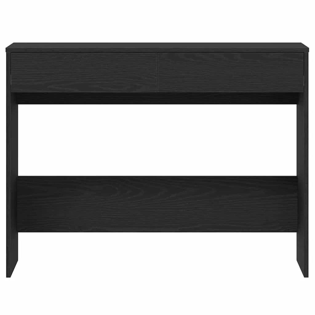 Bureau 101 x 50 x 76,5 cm chêne noir bois d'ingénierie – vue de dessus