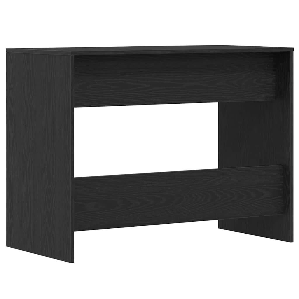 Bureau 101 x 50 x 76,5 cm chêne noir bois d'ingénierie – vue de dos