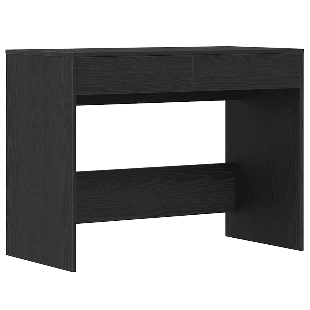 Bureau 101 x 50 x 76,5 cm chêne noir bois d'ingénierie – vue de côté