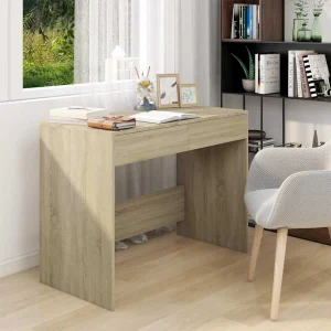 Bureau 101 x 50 x 76,5 cm chêne sonoma bois d'ingénierie – vue d’ensemble