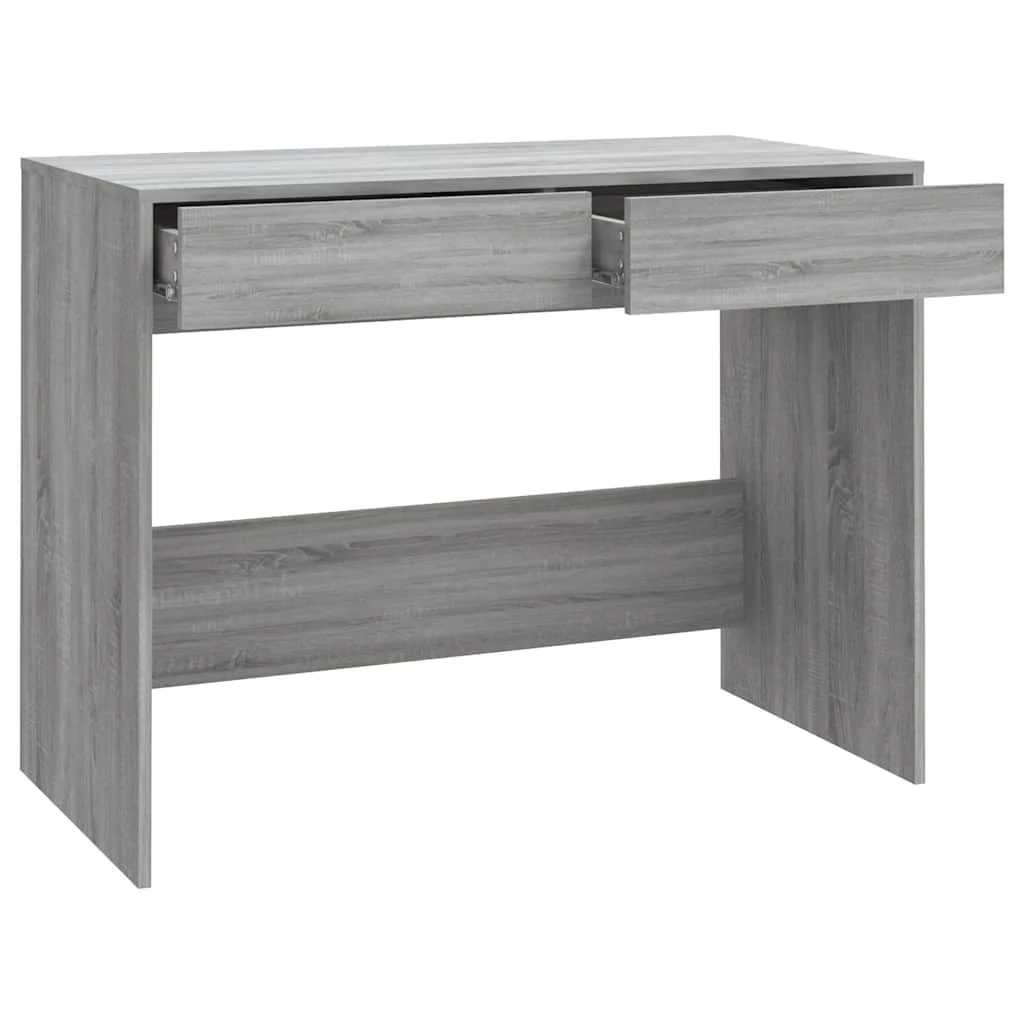 Bureau 101 x 50 x 76,5 cm sonoma gris bois d'ingénierie – vue de dessus