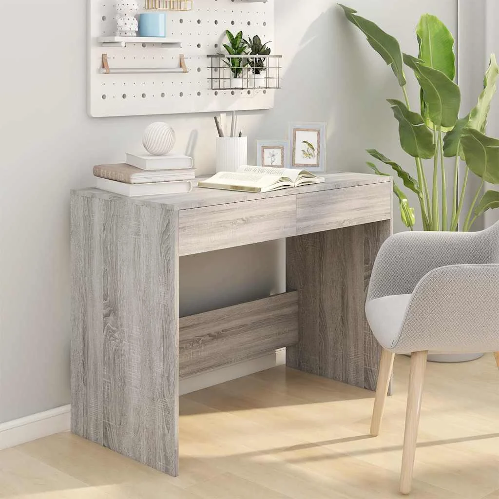 Bureau 101 x 50 x 76,5 cm sonoma gris bois d'ingénierie – vue de détail