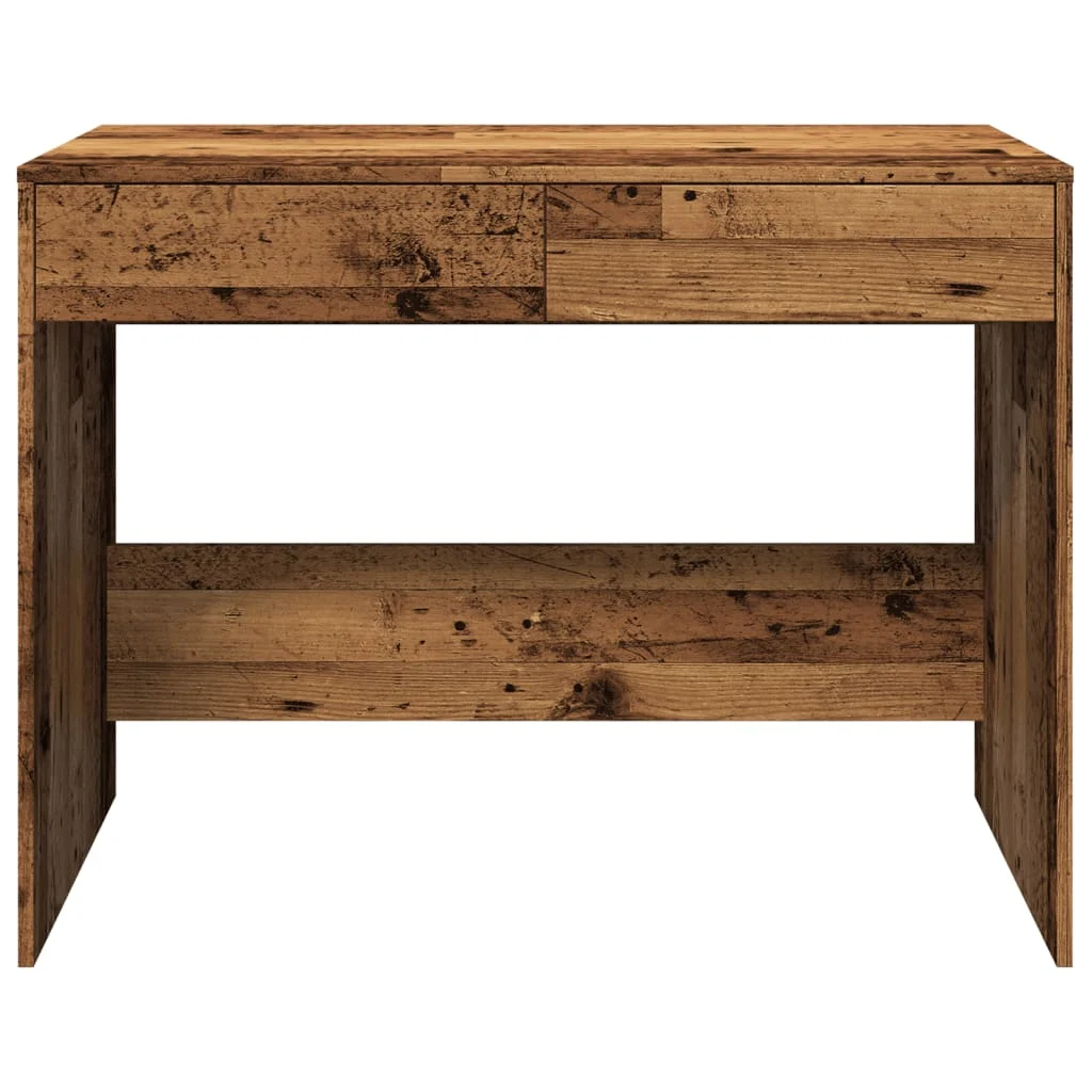Bureau 101 x 50 x 76,5 cm vieux bois bois d'ingénierie – vue de dessus