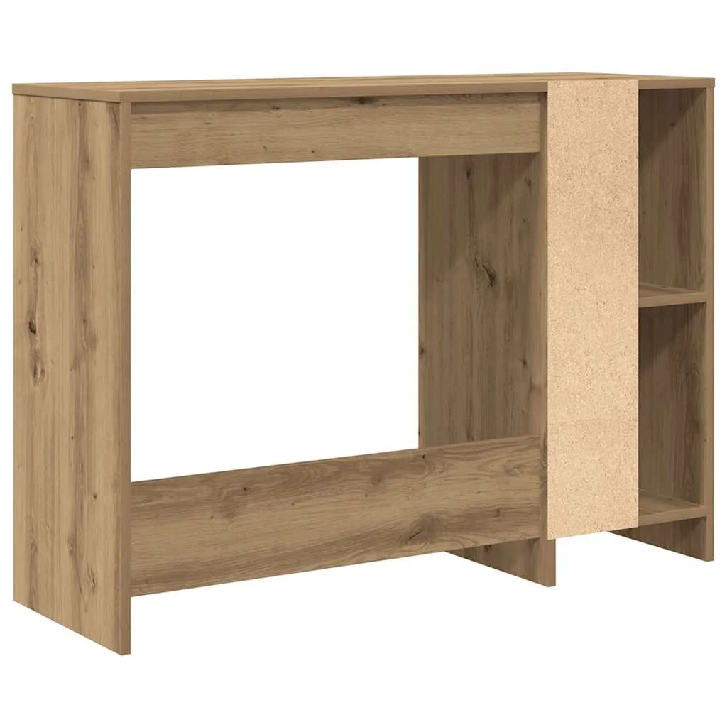 Bureau 102,5 x 35 x 75 cm chêne artisanal bois d'ingénierie – vue de dos