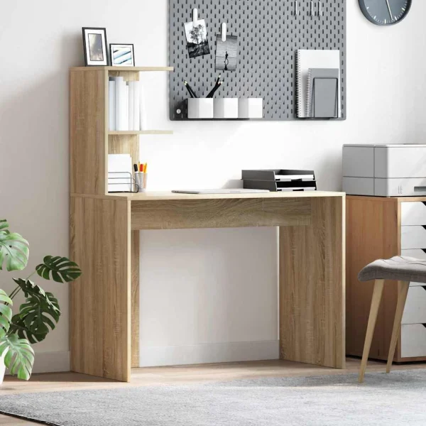 Bureau 102 x 50 x 124 cm chêne sonoma bois d'ingénierie – vue d’ensemble