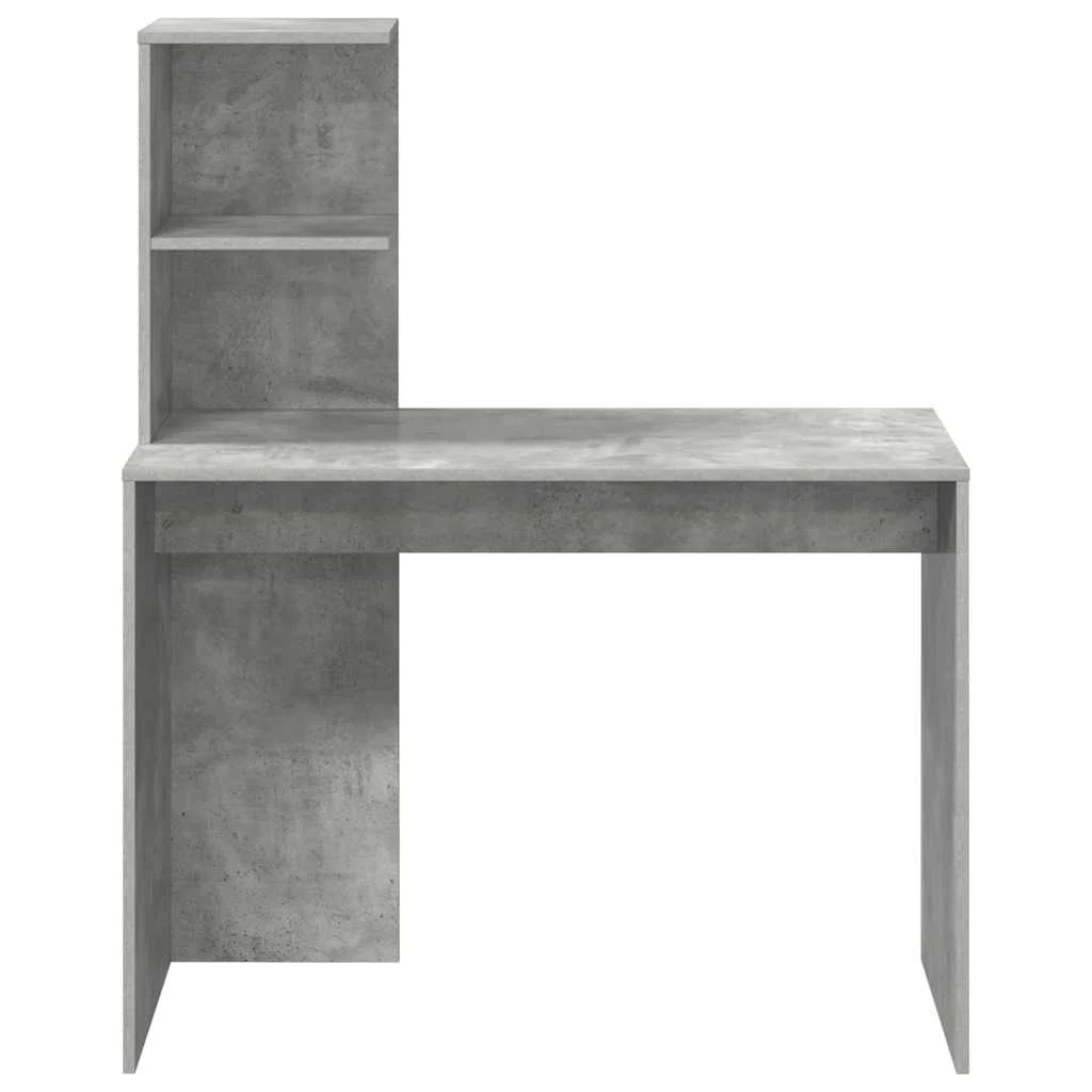 Bureau 102 x 50 x 124 cm gris béton bois d'ingénierie – vue de dessus