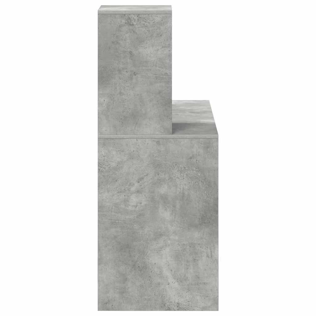 Bureau 102 x 50 x 124 cm gris béton bois d'ingénierie – vue de dos