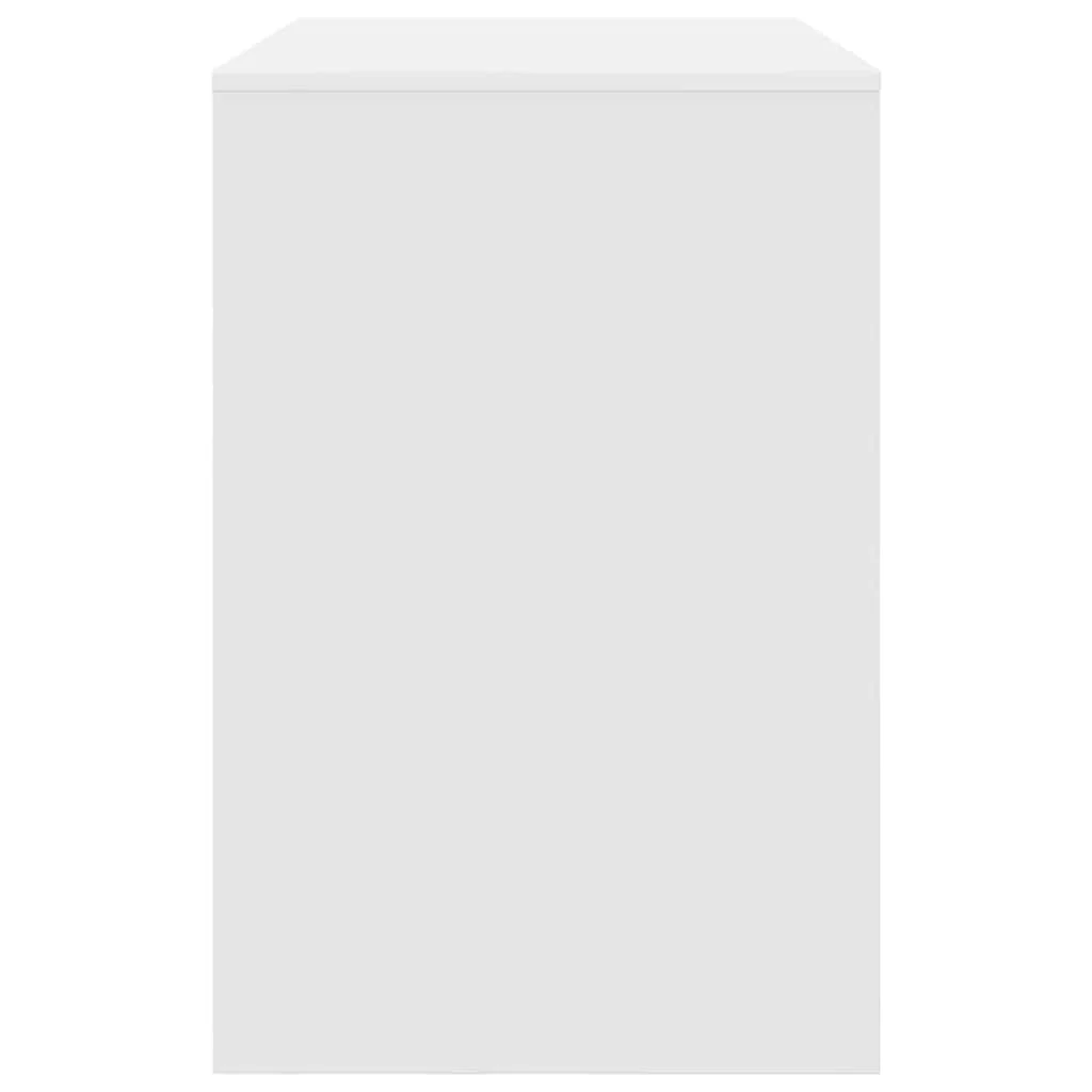 Bureau 102 x 50 x 75 cm blanc bois d'ingénierie – modèle 2 – vue de dos