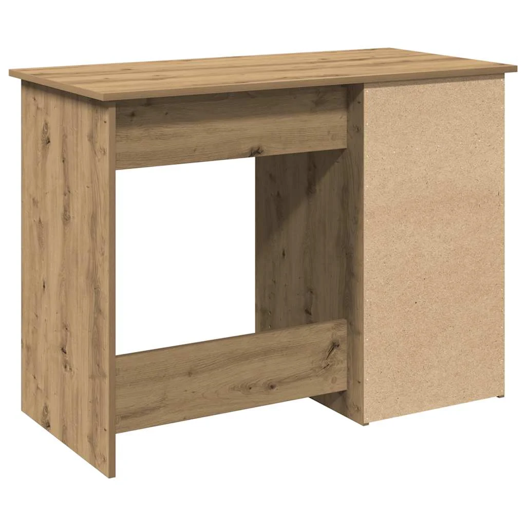 Bureau 102 x 50 x 75 cm chêne artisanal bois d'ingénierie – vue de dos