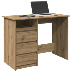 Bureau 102 x 50 x 75 cm chêne artisanal bois d'ingénierie – vue d’ensemble