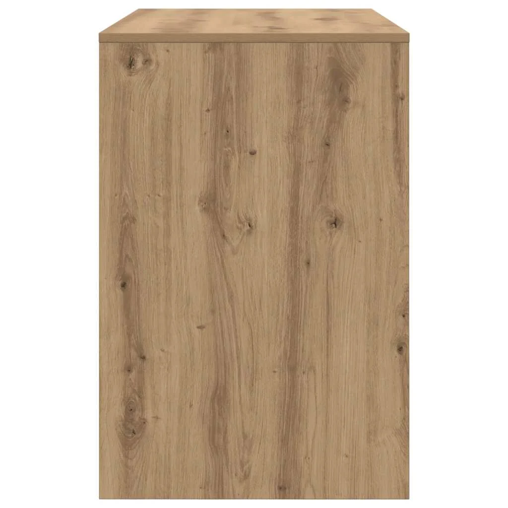 Bureau 102 x 50 x 75 cm chêne artisanal bois d'ingénierie – modèle 2 – vue de dos