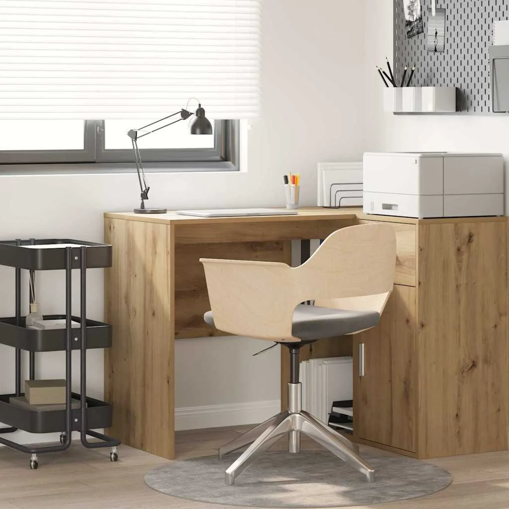 Bureau 102 x 50 x 75 cm chêne artisanal bois d'ingénierie – modèle 2 – vue d’ensemble
