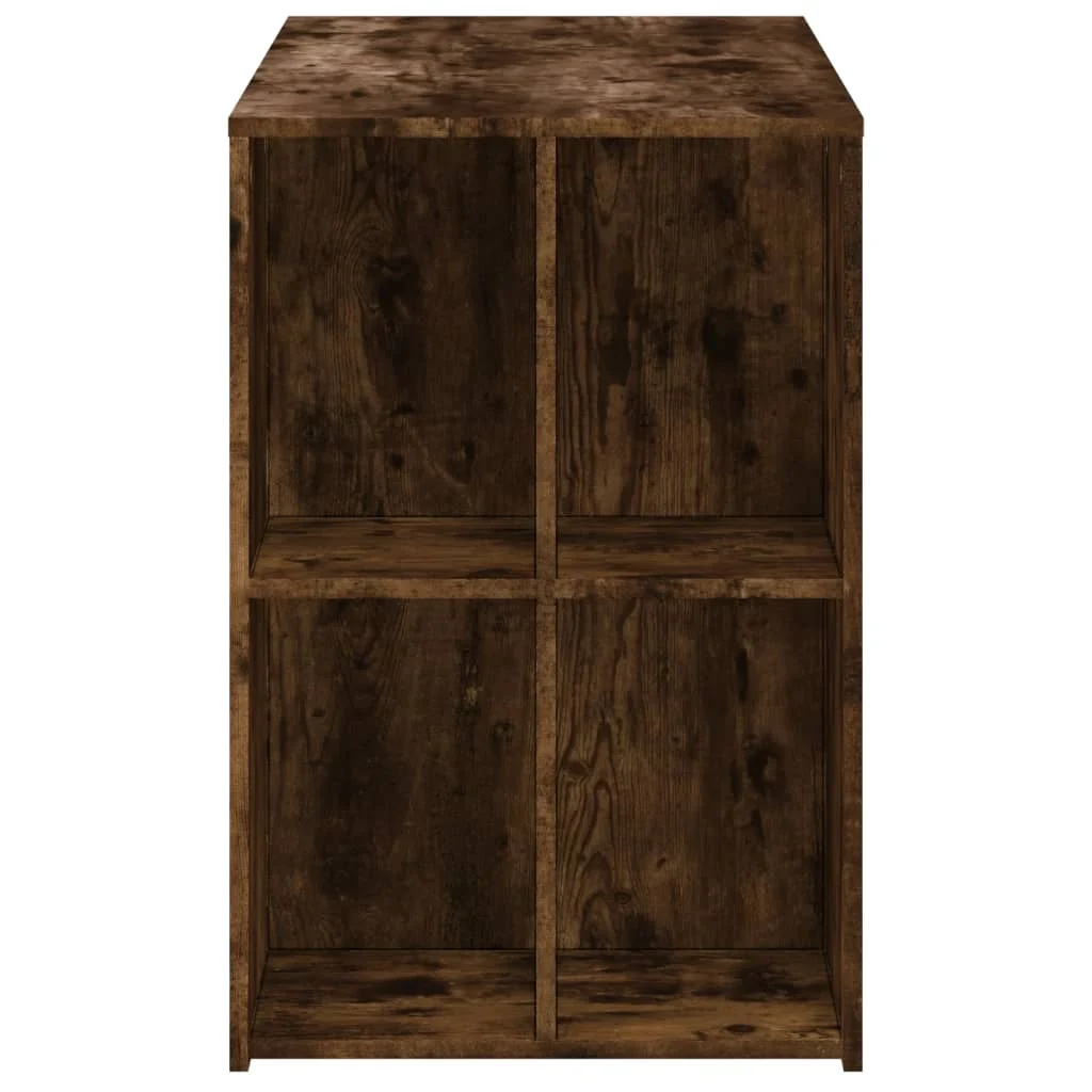 Bureau 102 x 50 x 75 cm chêne fumé bois d'ingénierie – vue de dessus