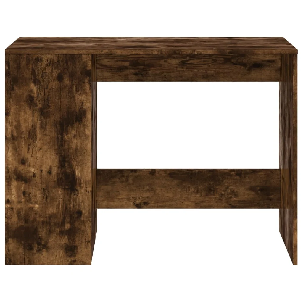Bureau 102 x 50 x 75 cm chêne fumé bois d'ingénierie – vue de détail