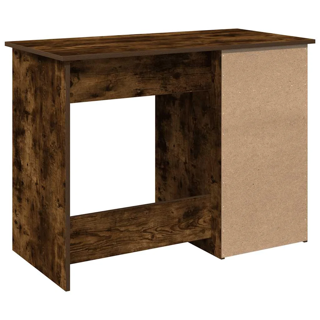 Bureau 102 x 50 x 75 cm chêne fumé bois d'ingénierie – modèle 2 – vue de dos