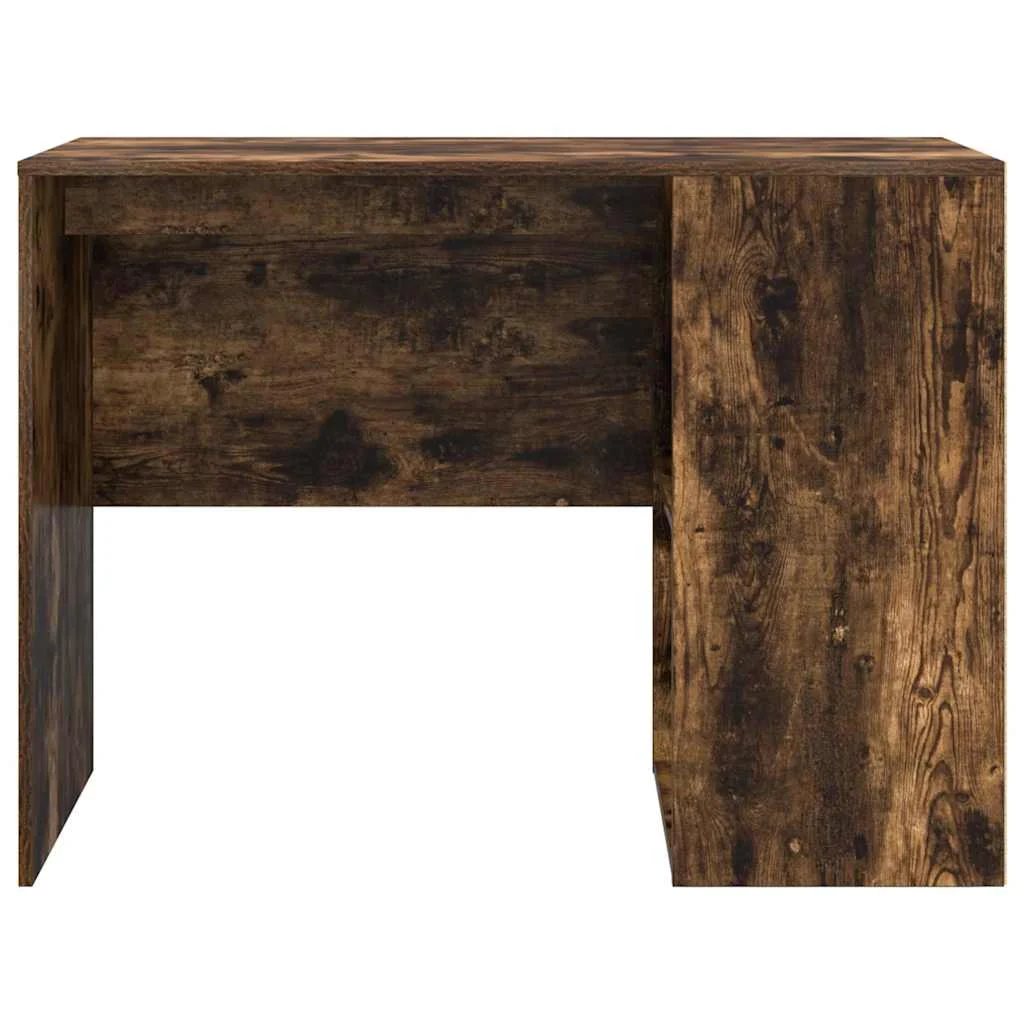 Bureau 102 x 50 x 75 cm chêne fumé bois d'ingénierie – modèle 3 – vue de dessus