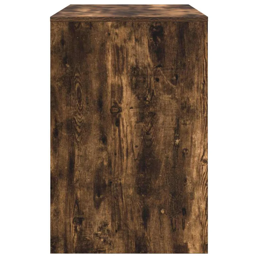Bureau 102 x 50 x 75 cm chêne fumé bois d'ingénierie – modèle 3 – vue de dos