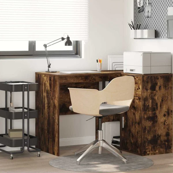 Bureau 102 x 50 x 75 cm chêne fumé bois d'ingénierie – modèle 3 – vue d’ensemble