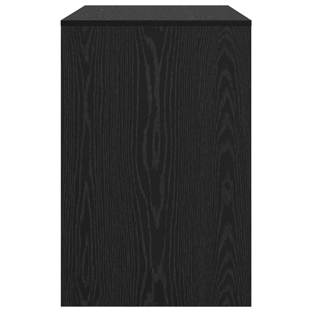 Bureau 102 x 50 x 75 cm chêne noir bois d'ingénierie – vue de dos
