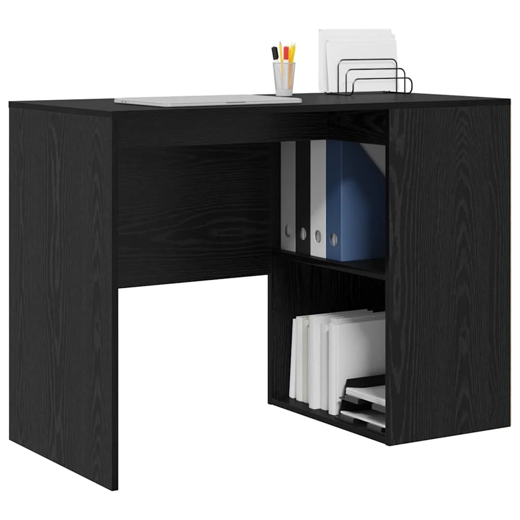 Bureau 102 x 50 x 75 cm chêne noir bois d'ingénierie – vue de détail