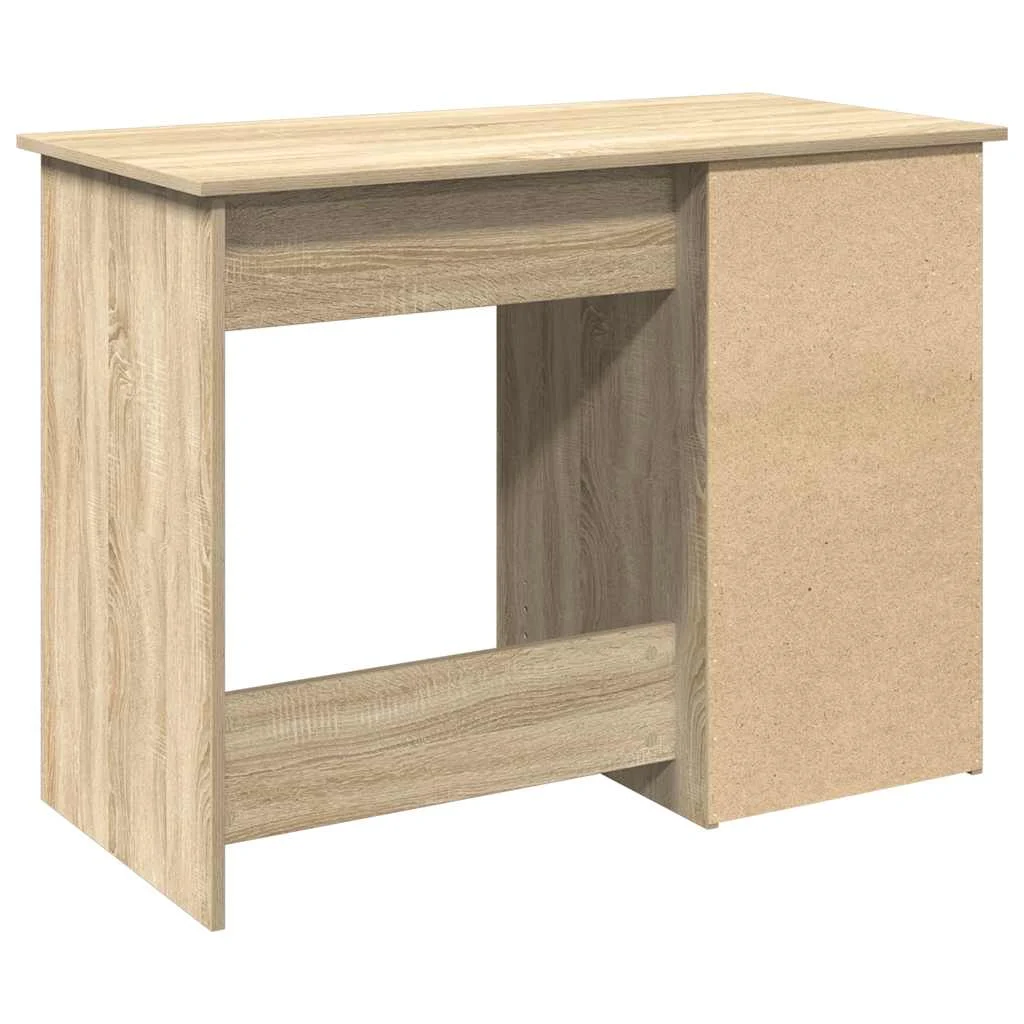 Bureau 102 x 50 x 75 cm chêne sonoma bois d'ingénierie – modèle 2 – vue de dos