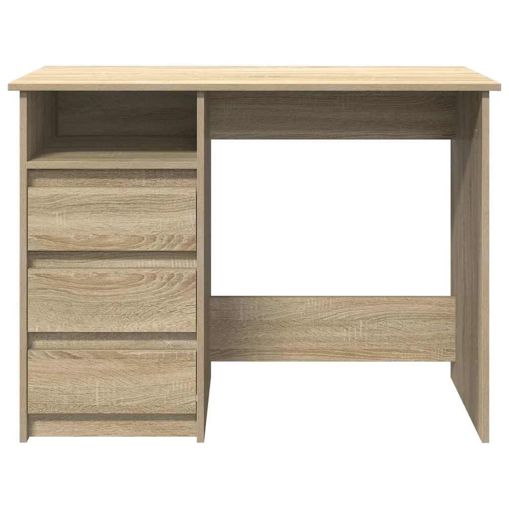 Bureau 102 x 50 x 75 cm chêne sonoma bois d'ingénierie – modèle 2 – vue en situation