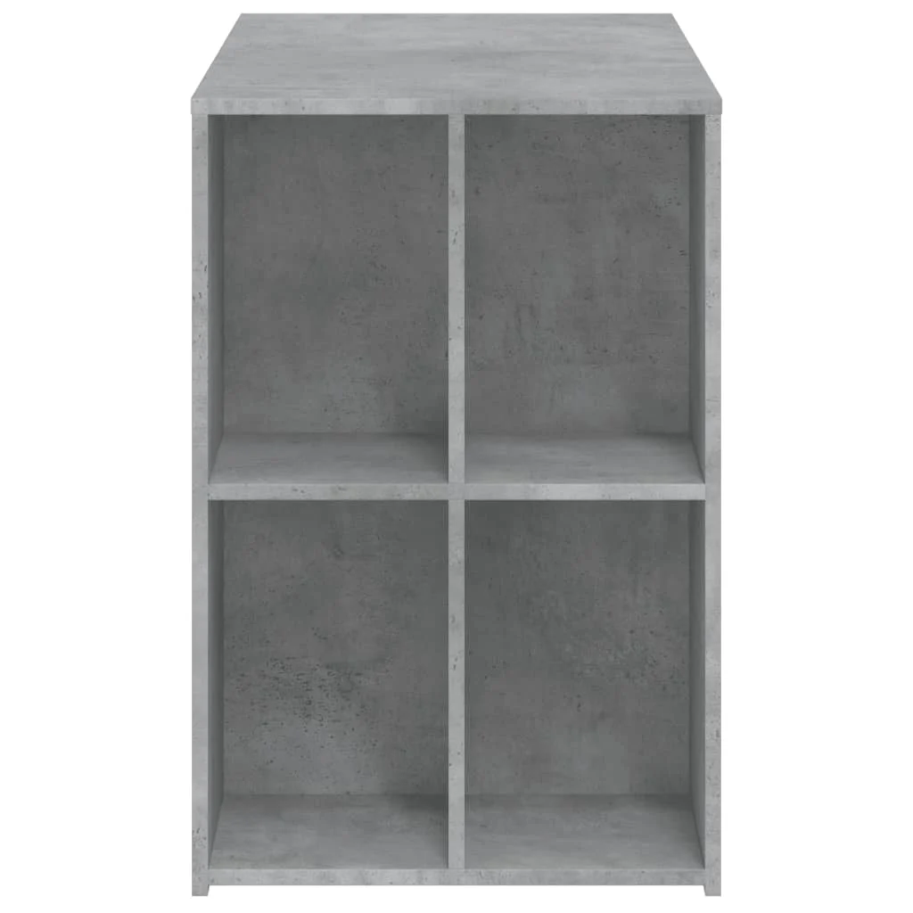 Bureau 102 x 50 x 75 cm gris béton bois d'ingénierie – vue de dessus