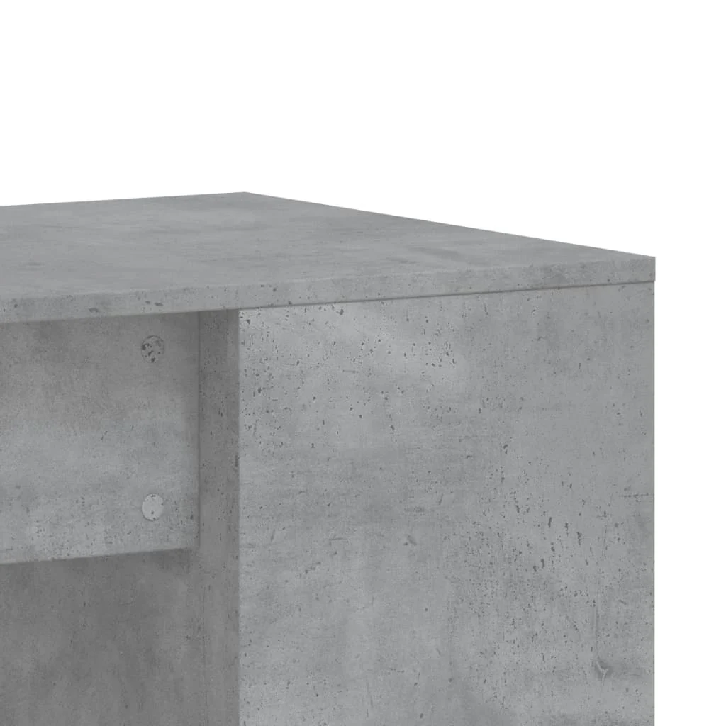 Bureau 102 x 50 x 75 cm gris béton bois d'ingénierie – vue de dos