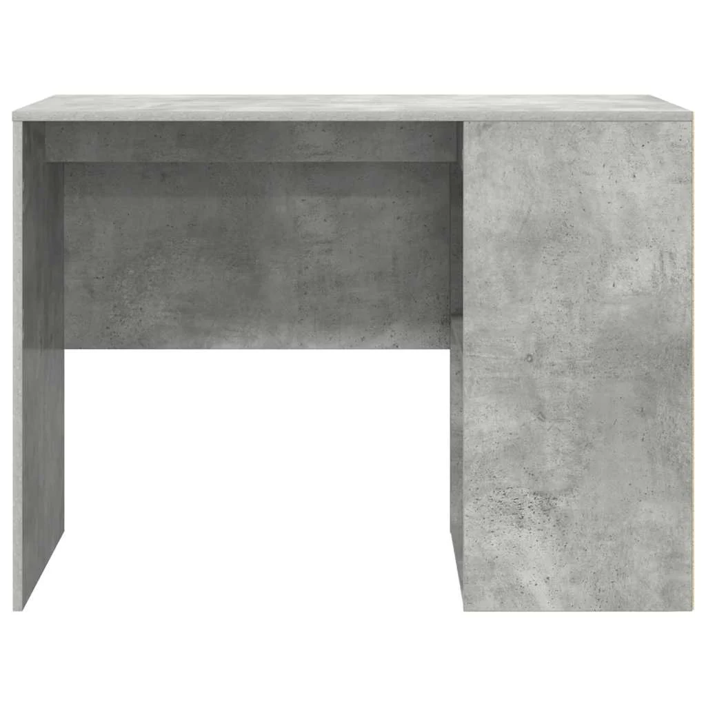 Bureau 102 x 50 x 75 cm gris béton bois d'ingénierie – modèle 3 – vue de dessus