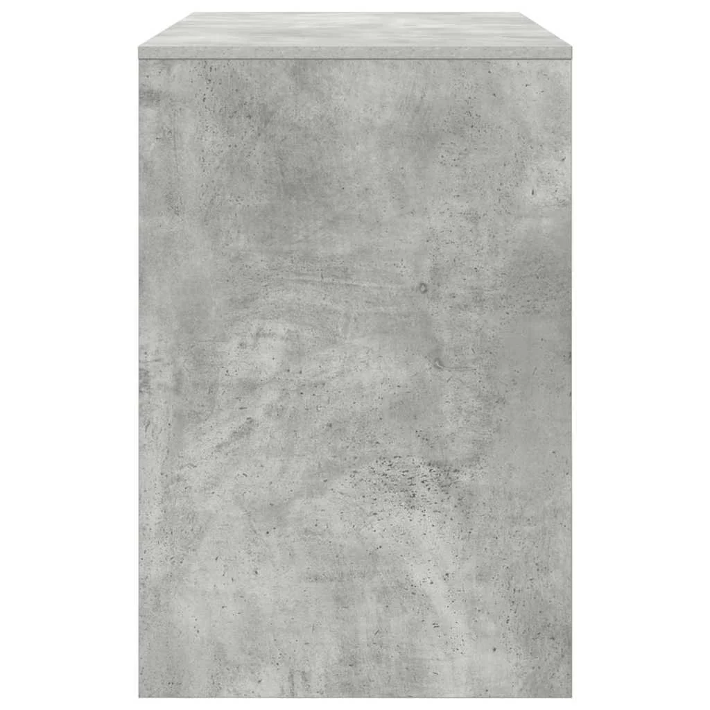 Bureau 102 x 50 x 75 cm gris béton bois d'ingénierie – modèle 3 – vue de dos