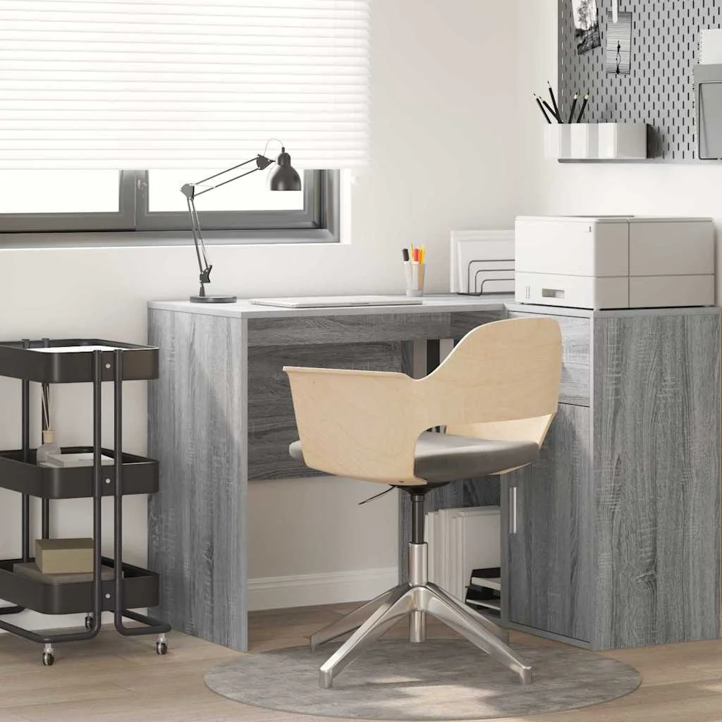 Bureau 102 x 50 x 75 cm sonoma gris bois d'ingénierie – modèle 3 – vue d’ensemble