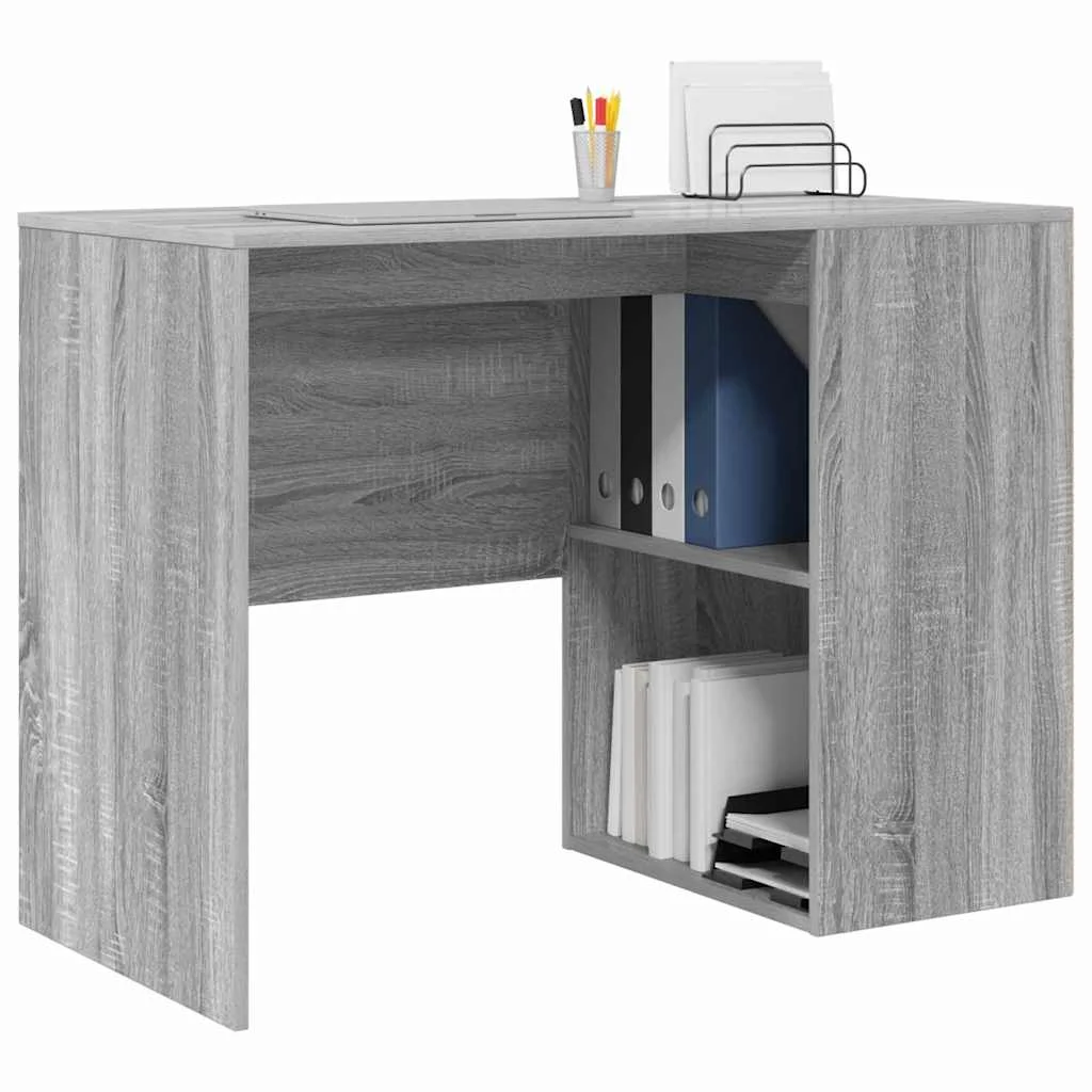Bureau 102 x 50 x 75 cm sonoma gris bois d'ingénierie – modèle 3 – vue de détail