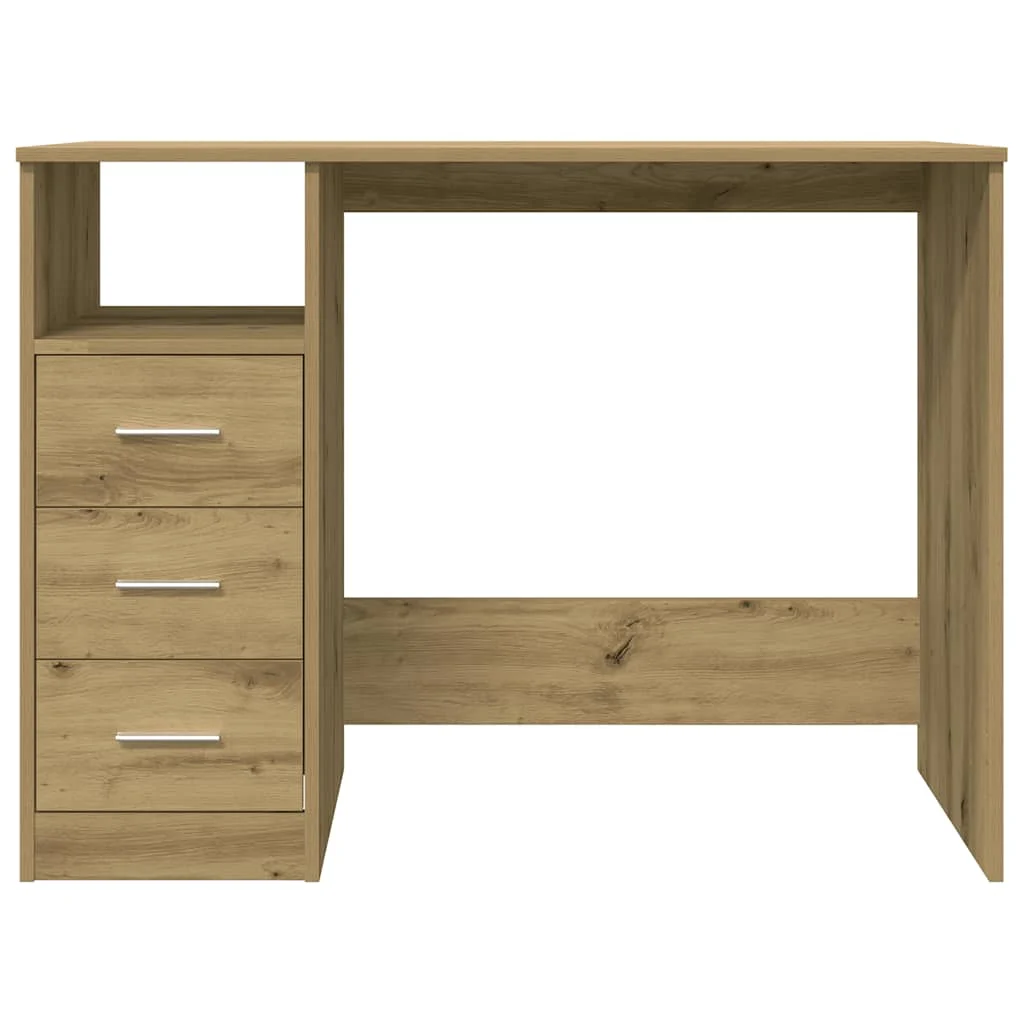 Bureau 102 x 50 x 76 cm chêne artisanal bois d'ingénierie – vue de dessus
