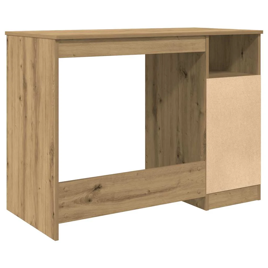 Bureau 102 x 50 x 76 cm chêne artisanal bois d'ingénierie – vue de dos