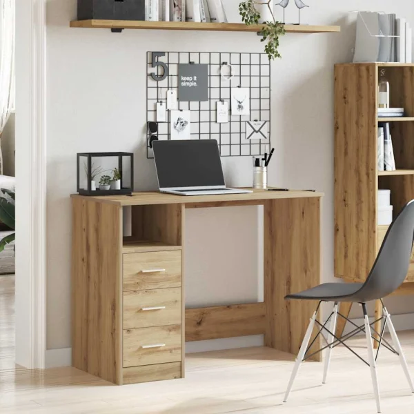 Bureau 102 x 50 x 76 cm chêne artisanal bois d'ingénierie – vue d’ensemble