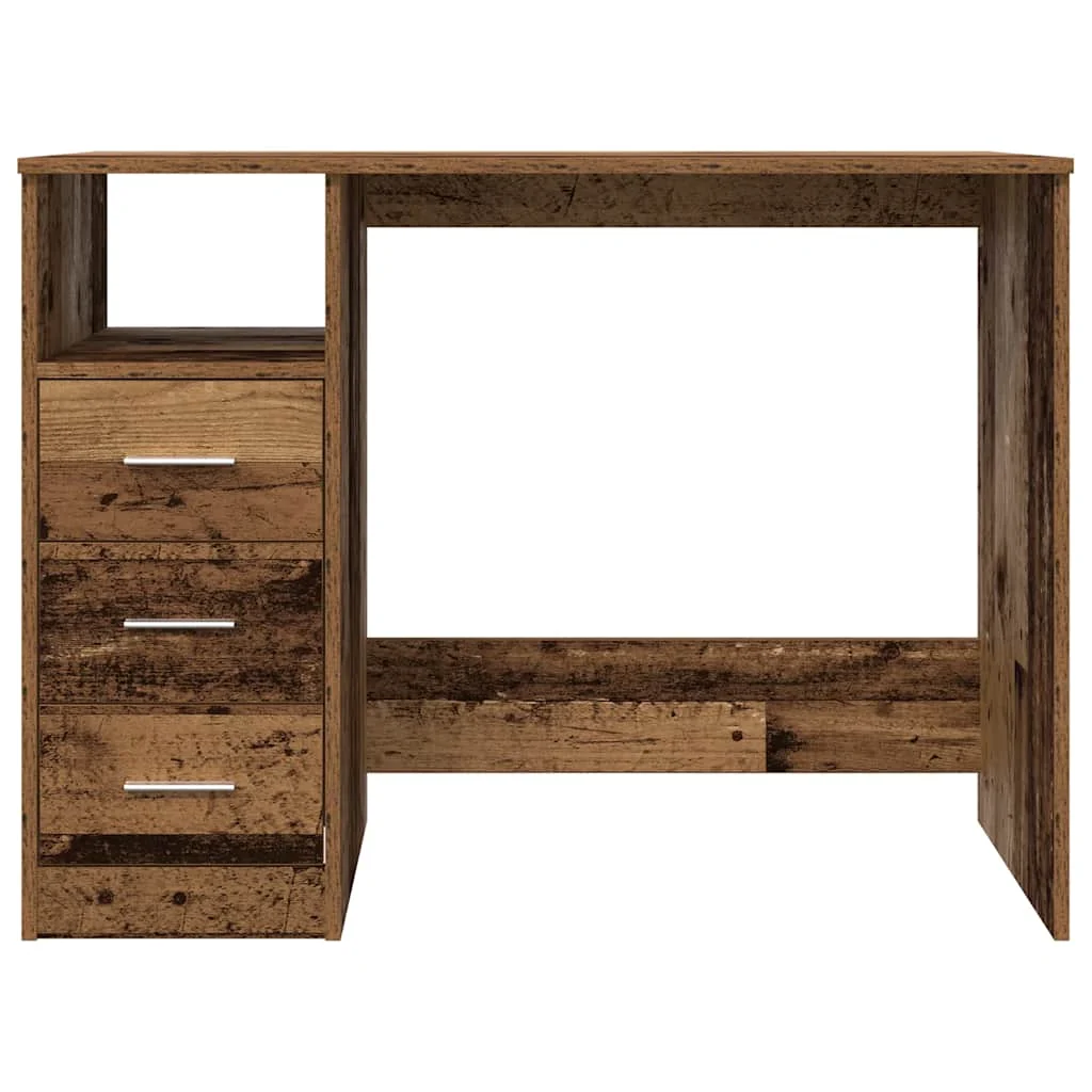 Bureau 102 x 50 x 76 cm vieux bois bois d'ingénierie – vue de dessus