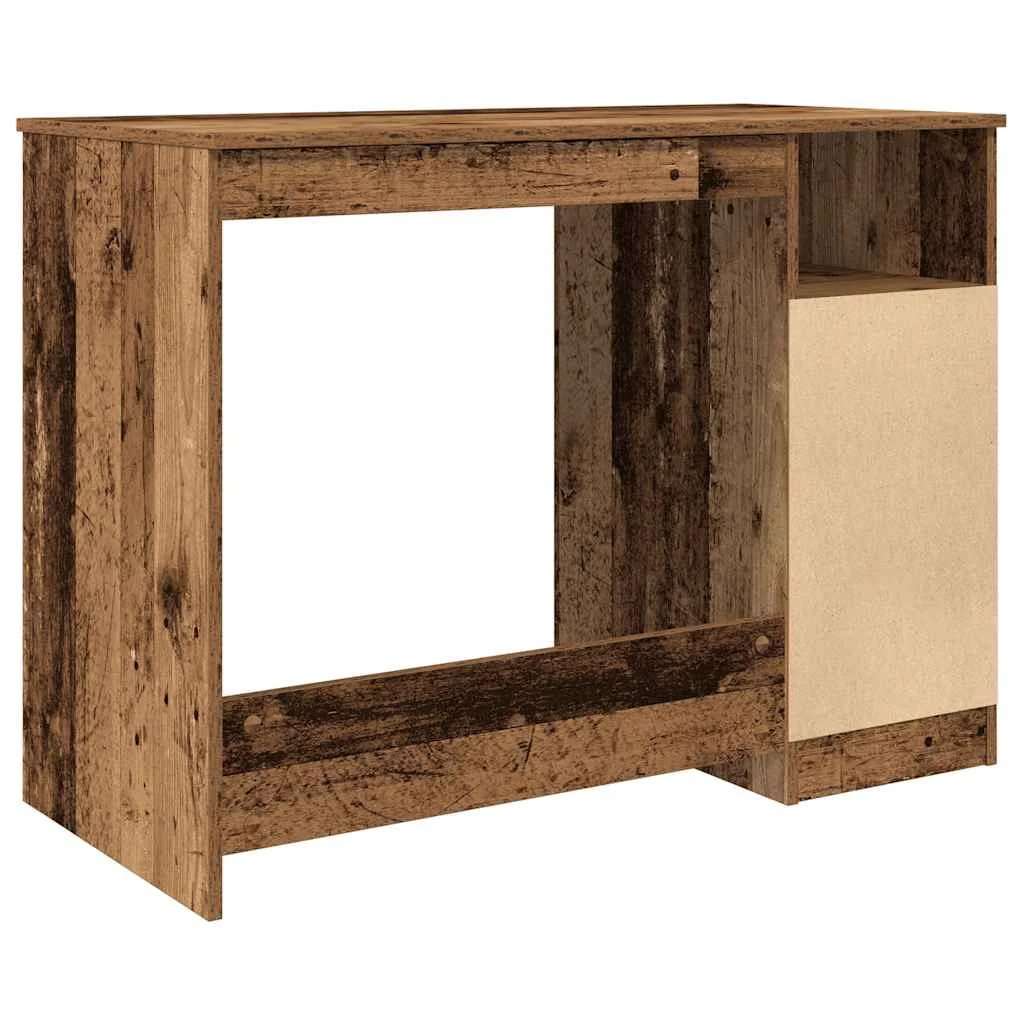Bureau 102 x 50 x 76 cm vieux bois bois d'ingénierie – vue de dos