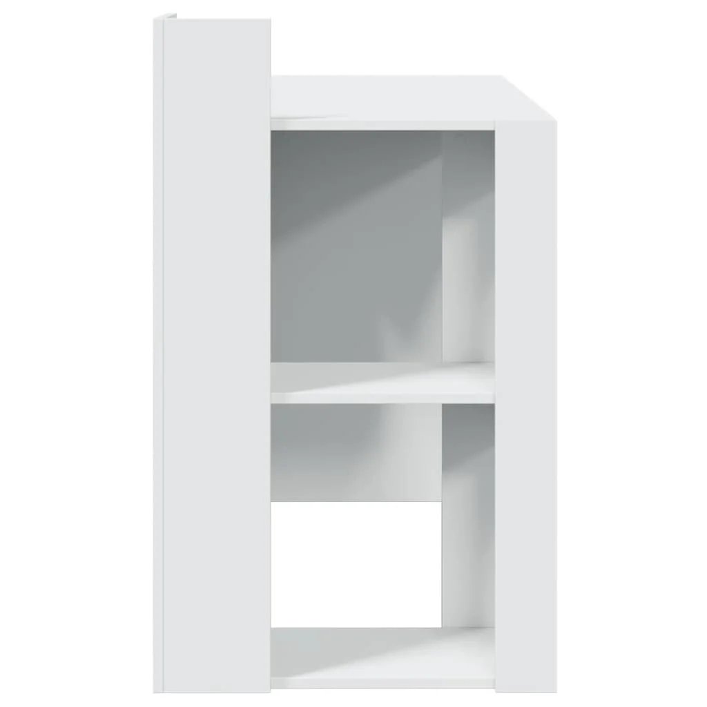 Bureau 103,5 x 56,5 x 94 cm blanc bois d'ingénierie – vue de dos