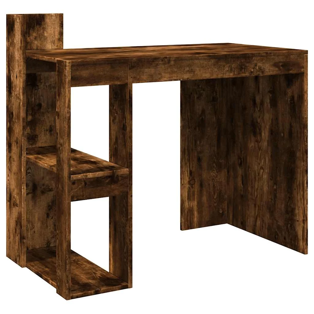 Bureau 103,5 x 56,5 x 94 cm chêne fumé bois d'ingénierie – vue de côté